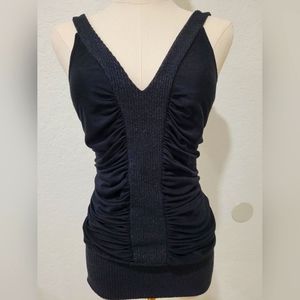 RUCHED FRONT RIB TOP